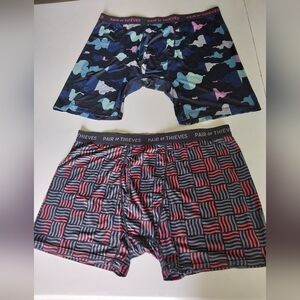 XXL Mens Pair of Thieves compression silky boxers ; 2 pairs both XXL